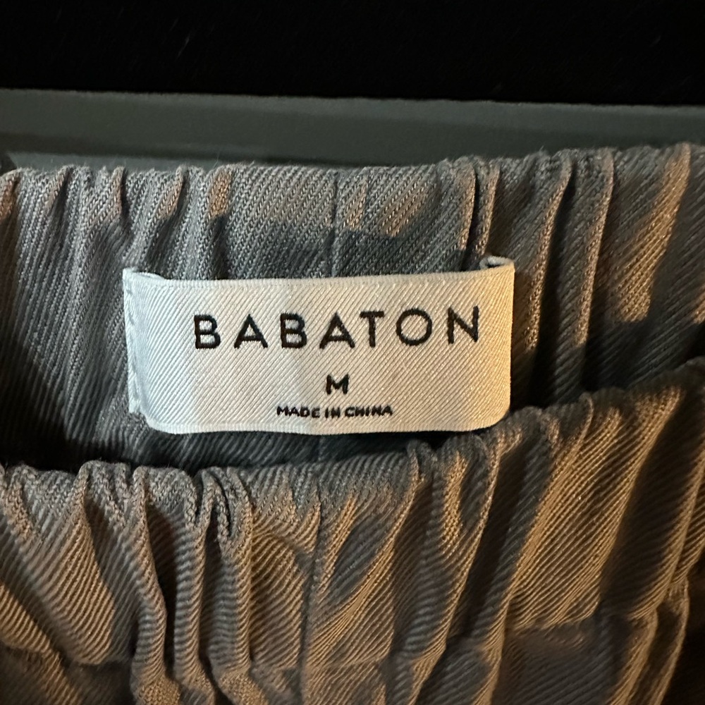 Aritizia Babaton Dexter Linen Blend Pull-On Ankle Pants Gray Size Medium - Picture 5 of 8